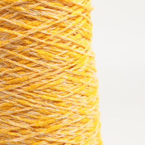 Cotton mix slub- Yellow×white-