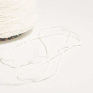 Cotton tape yarn -White-