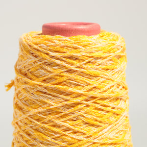 Cotton mix slub- Yellow×white-