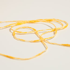 Cotton mix slub- Yellow×white-