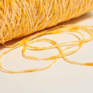 Cotton mix slub- Yellow×white-