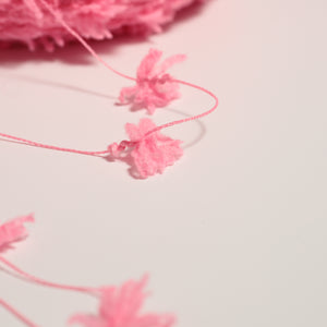 Flower yarn -Pink hollyhock-