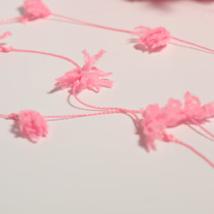 Flower yarn -Pink hollyhock-