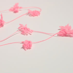 Flower yarn -Pink hollyhock-