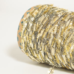 Metallic butterfly yarn -Gold-
