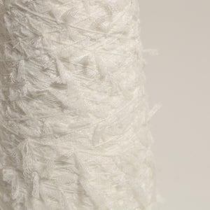 　Lace mini ribbon yarn - ホワイト White-