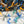 　Lace mini ribbon yarn - ブルーオレンジ Blue & Orange-