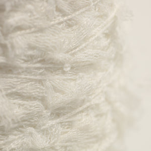　Lace mini ribbon yarn - ホワイト White-