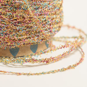 Metallic tape yarn -シャンパンゴールドChampagne Gold mix-