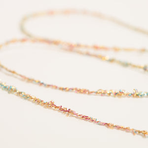Metallic tape yarn -シャンパンゴールドChampagne Gold mix-