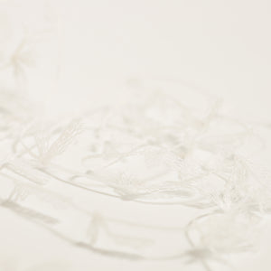 　Lace mini ribbon yarn - ホワイト White-