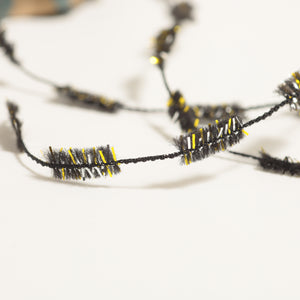 Metallic butterfly yarn -BK-