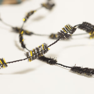 Metallic butterfly yarn -BK-