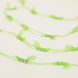 　Lace mini ribbon yarn - フレッシュグリーン Fresh green-