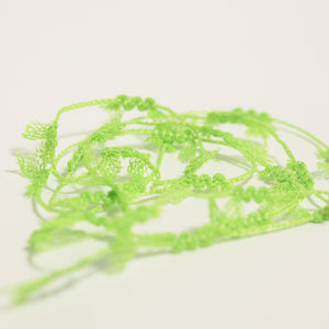 　Lace mini ribbon yarn - フレッシュグリーン Fresh green-