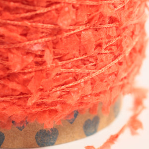 Ribbon yarn -ビビッドグコーラルレッド vivid coral red-