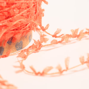 Ribbon yarn -ビビッドグコーラルレッド vivid coral red-