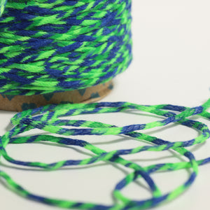 Covering yarn-Neon green & Navy -