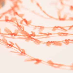 Ribbon yarn -ビビッドグコーラルレッド vivid coral red-