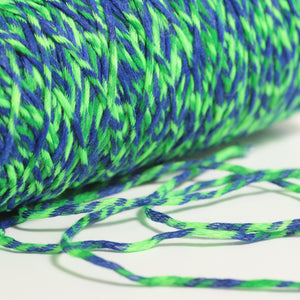 Covering yarn-Neon green & Navy -