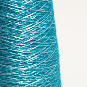 Mohair-like yarn with a gentle shine-シアンブルーCyan blue-