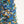 　Lace mini ribbon yarn - ブルーオレンジ Blue & Orange-