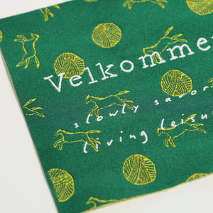【Vel_original】Woven tag -Deep green-