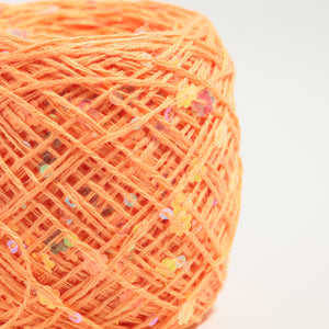 Flower Sequin Yarn-Orange-50g