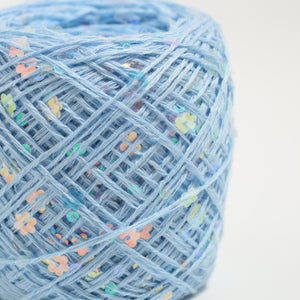 Flower Sequin Yarn-Baby Blue-50g
