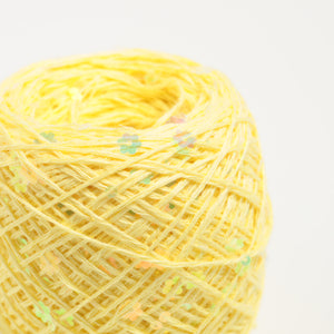 Flower Sequin Yarn-Yellow-50g