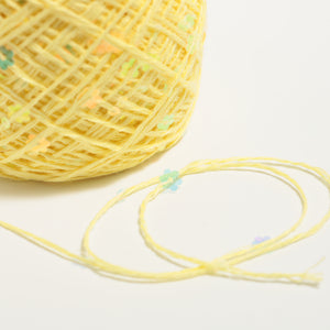 Flower Sequin Yarn-Yellow-50g
