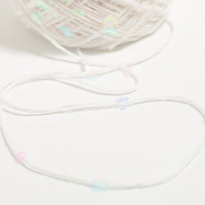 Flower Sequin Yarn-White-50g