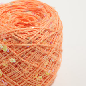 Flower Sequin Yarn-Orange-50g