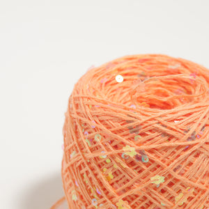 Flower Sequin Yarn-Orange-50g