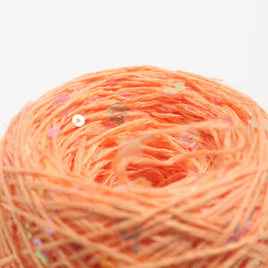 Flower Sequin Yarn-Orange-50g