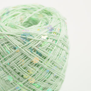 Flower Sequin Yarn-Mint Green-50g
