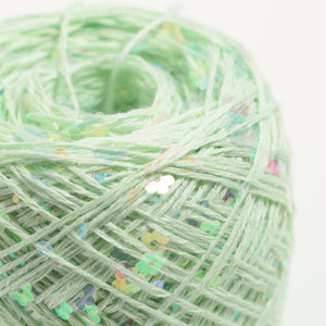 Flower Sequin Yarn-Mint Green-50g