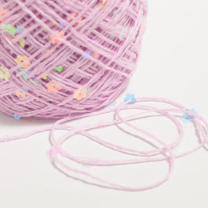 Flower Sequin Yarn-Pink Lilac-50g