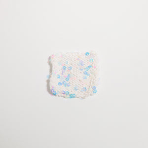 Flower Sequin Yarn-White-50g