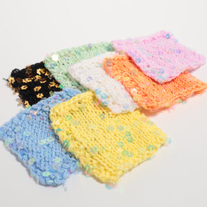 Flower Sequin Yarn-White-50g