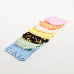 Flower Sequin Yarn-Black-50g