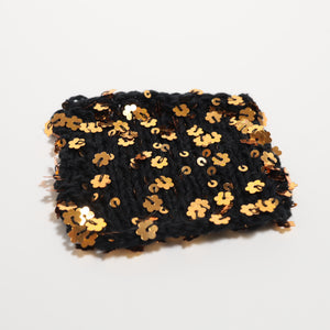 Flower Sequin Yarn-Black-50g
