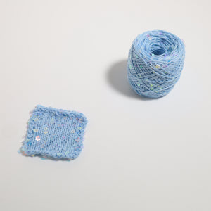 Flower Sequin Yarn-Baby Blue-50g
