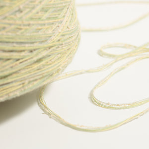 Cotton mix Mini Boucle-Green yellow-
