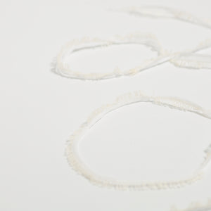 Tape fringe yarn-White-