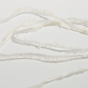 Tape fringe yarn-White-
